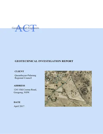 Más sobre Informe de Investigación Geotécnica