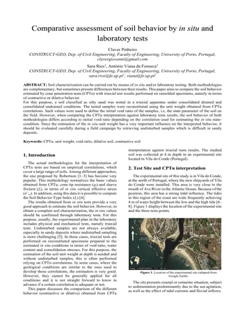 Más sobre Evaluación Comparativa del Comportamiento del Suelo mediante Pruebas In Situ y de Laboratorio