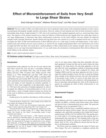 Más sobre Efecto de la Micro-refuerzo de Suelos desde Muy Pequeña hasta Gran Escala de Prueba