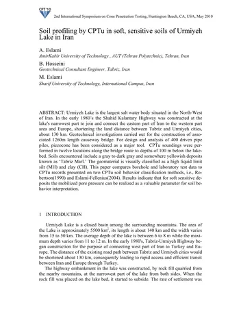 Más sobre Perfiles de Suelo mediante CPTU en Suelos Blandos y Sensibles del Lago Urmiyeh